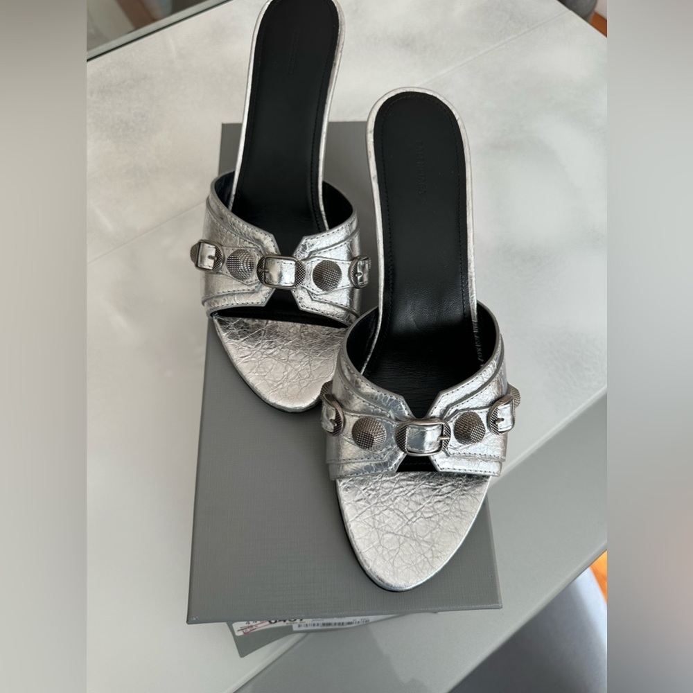 Balenciaga - Silver Mule Sandal